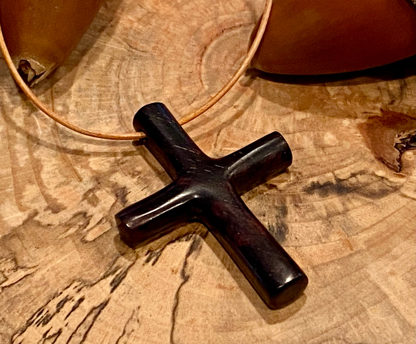 Mexican Ebony Cross Necklace #2