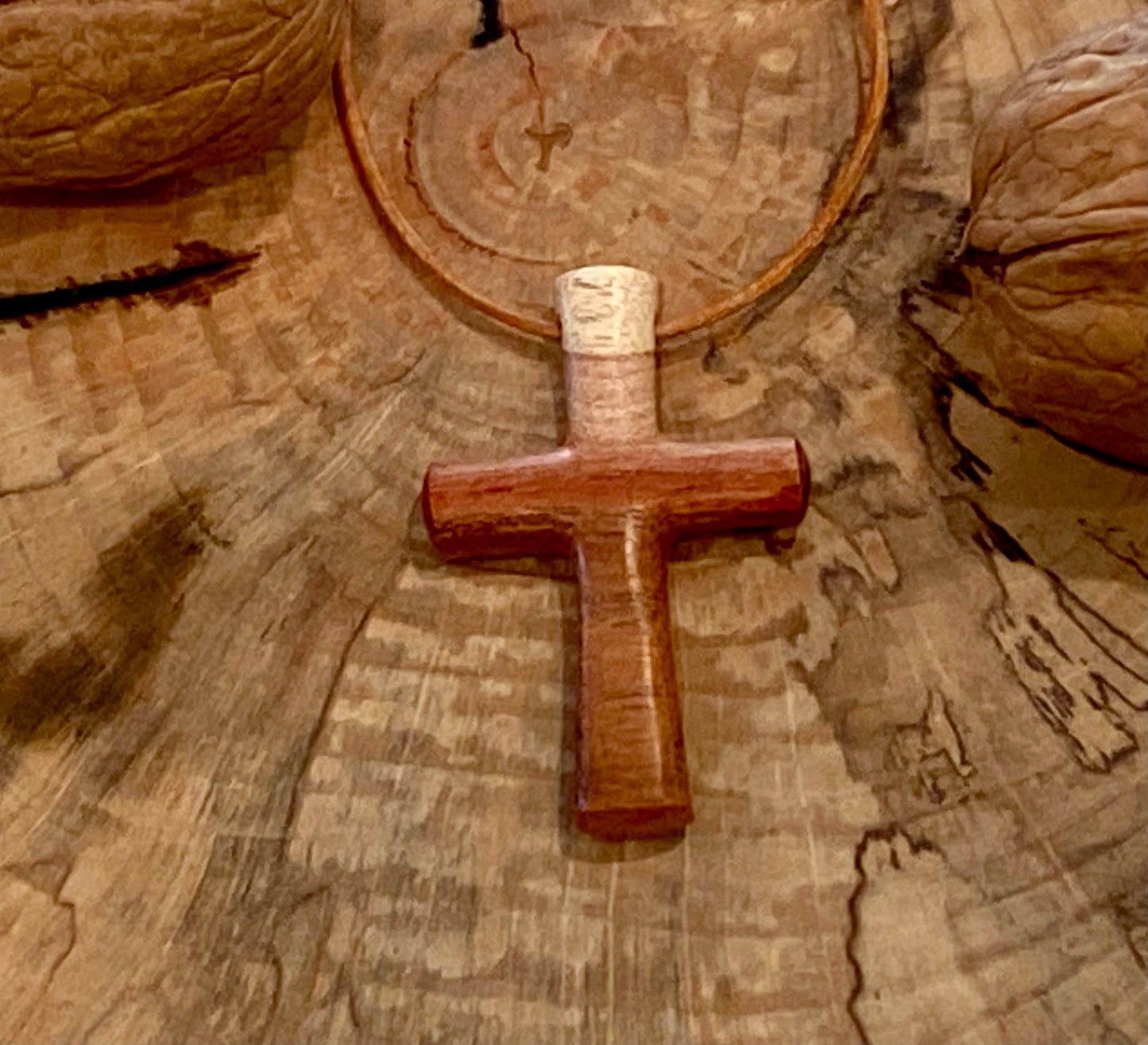 Carob Cross Necklace #4