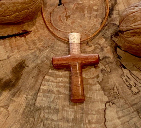 Carob Cross Necklace #4