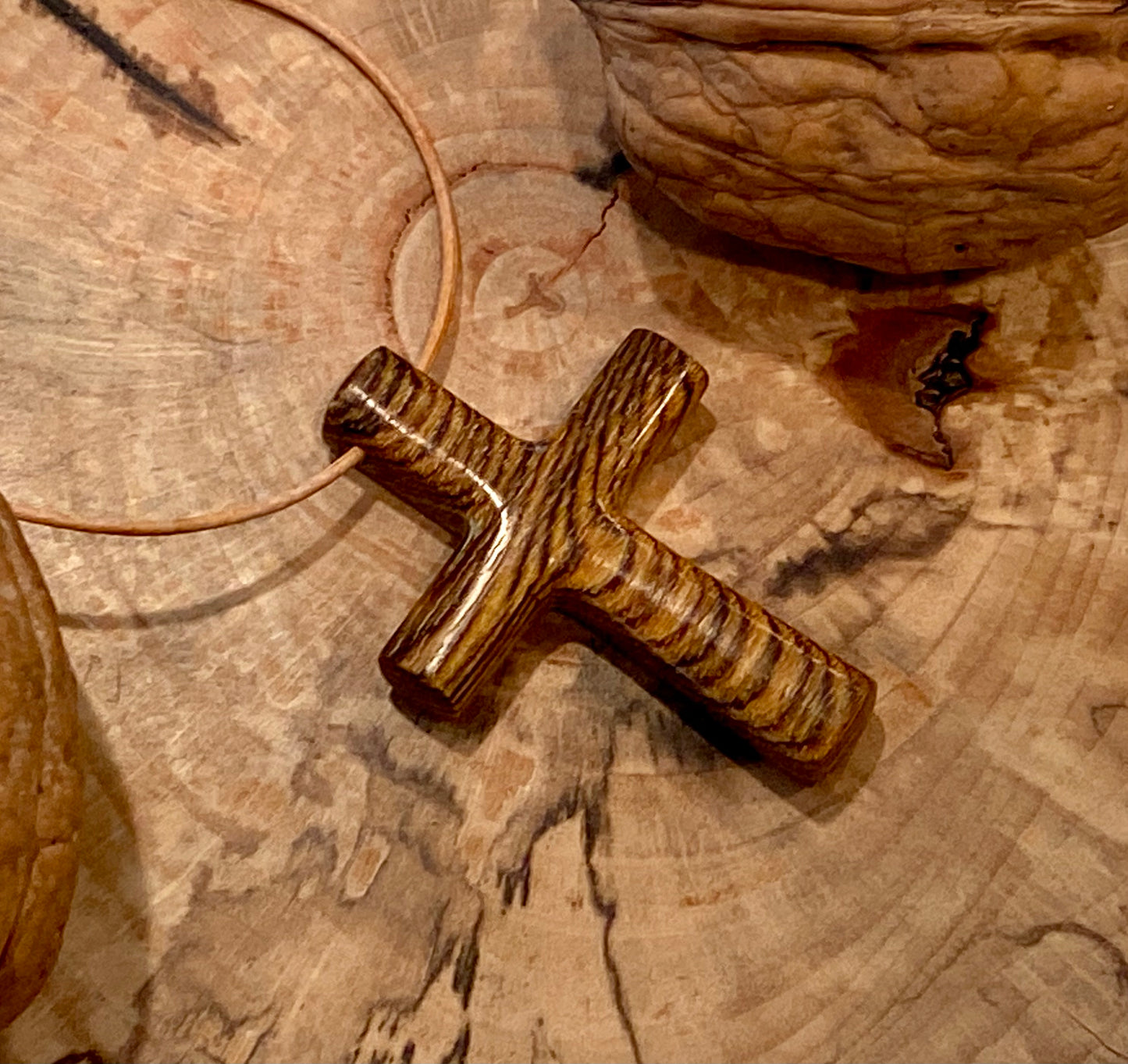 Cocobolo Cross Necklace #2